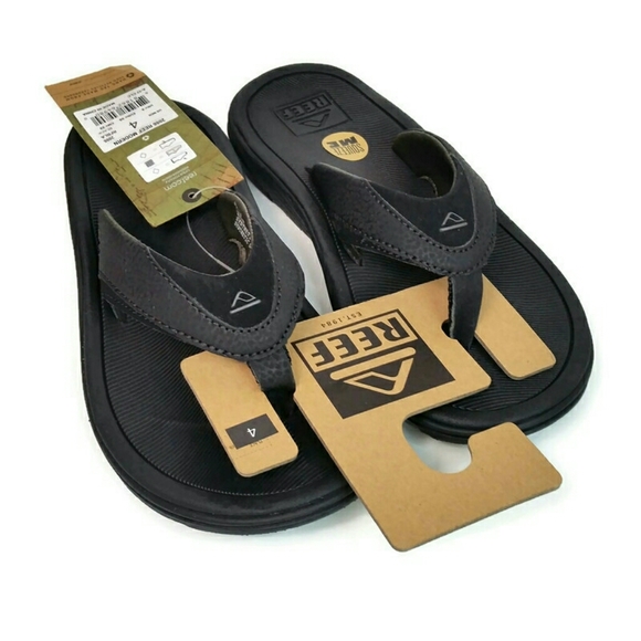 NEW Men's REEF Modern Flip Flop Sandal Black 2086 - Picture 3 of 8